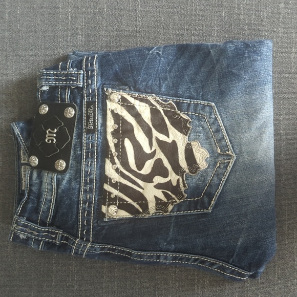 Size 30 signature rise skinny women's zebra print pockets Miss Me jeans - Picture 1 of 4
